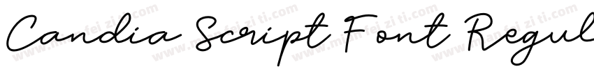 Candia Script Font Regular字体转换